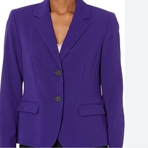 Nine West 2 button long sleeve blazer, size 12, purple